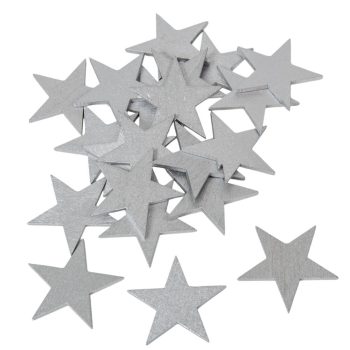 Csillag ezüst 4,5cm 20db-os