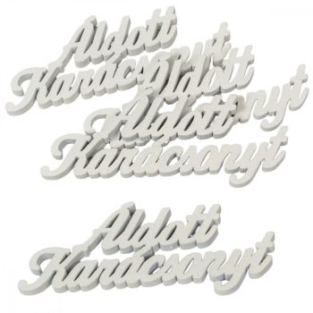 Áldott Karácsonyt felirat fehér 10cm 4db-os