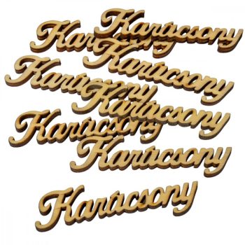 Karácsony felirat natúr 10cm 8db-os