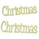 Christmas felirat metál zöldarany 15cm 2db-os
