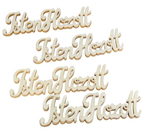 Isten hozott felírat natúr 15cm 4db-os