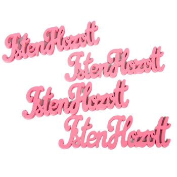 Fa Isten hozott felirat málna 15cm 4db-os