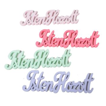 Isten Hozott felirat vegyes szín 15cm 4db-os