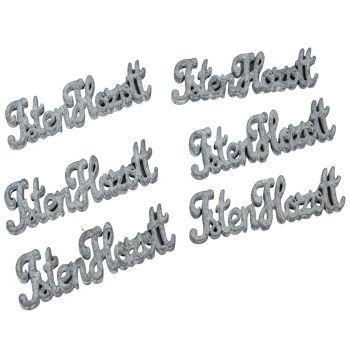 Fa Isten hozott felirat szürke 10cm 6db-os csomag