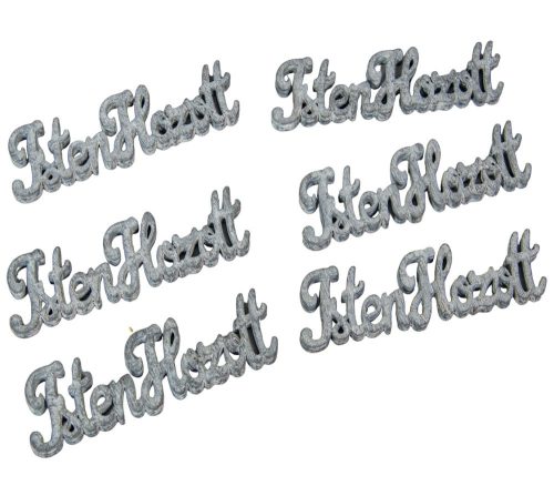 Fa Isten hozott felirat szürke 10cm 6db-os csomag