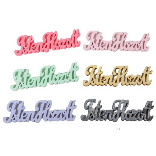 Isten Hozott felirat vegyes szín 10cm 6db-os