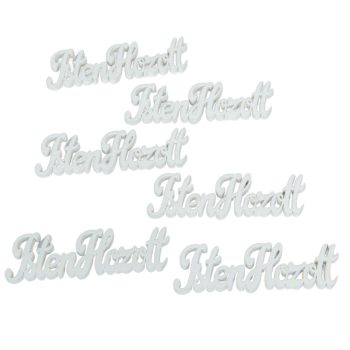 Isten hozott felírat fehér 10 cm 6 db-os