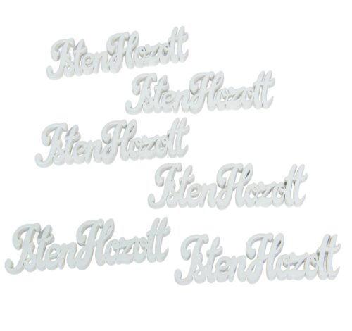 Isten hozott felírat fehér 10 cm 6 db-os