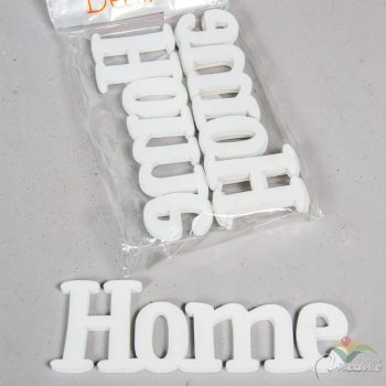 HOME felirat fehér 15cm 4db-os csomag