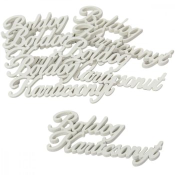 Boldog karácsonyt felirat fehér 10cm 6db-os