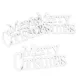 Merry Christmas felirat fehér 14cm 3db-os