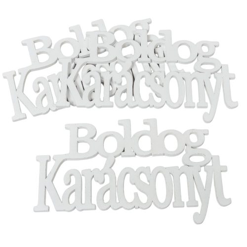 Boldog Karácsonyt felirat fehér 21cm 3db-os