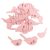 Fa virágmintás madár pink 4-5-6cm 30db-os