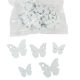 Fa virágmintás pillangó fehér 2,5-3,5-4cm 30db-os