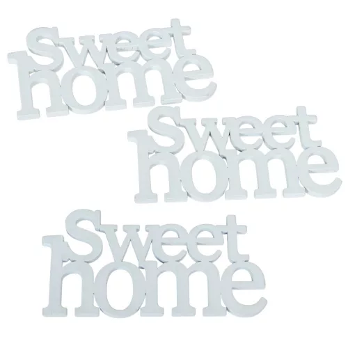 Fa Sweet home felirat 14cm 3db-os