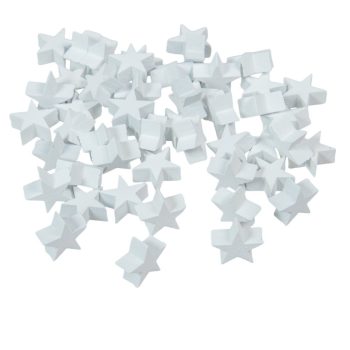 Csillag fa fehér 2cm 50 db-os