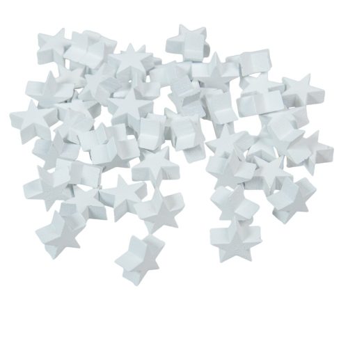 Csillag fa fehér 2cm 50 db-os