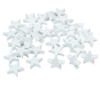 Csillag fa fehér 2cm 40db-os
