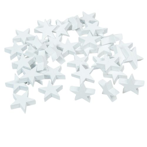 Csillag fa fehér 2cm 40db-os