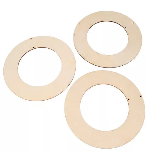 Natúr fa karika koszorú alap D20cm 3db-os