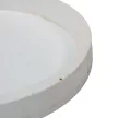 Fa tálca kerek peremes  fehér 20cm 