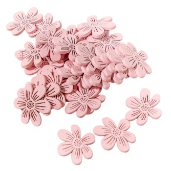 Fa virág rózsaszín 3cm 30db-os