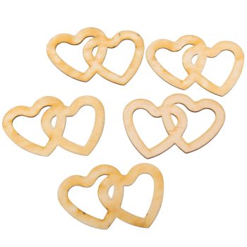 Natúr fa szív dupla 6cm 5db-os