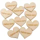 Natúr fa szív "Valentin napra" felirattal 4cm 10db-os