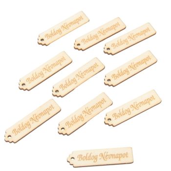 Natúr fa Boldog Névnapot 6,5cm 10db-os