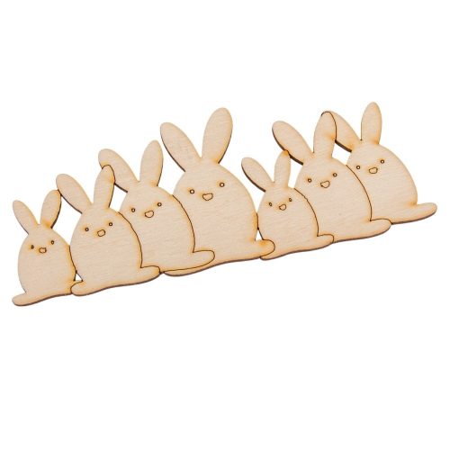 Natúr fa nyuszi család 15cm