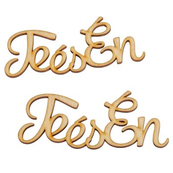 Natúr fa Te és Én felirat 12cm 2db-os