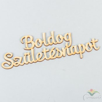 Natúr fa Boldog születésnapot felirat írtott 15cm