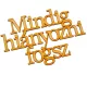 Mindig hiányozni fogsz felirat natúr fa 14cm