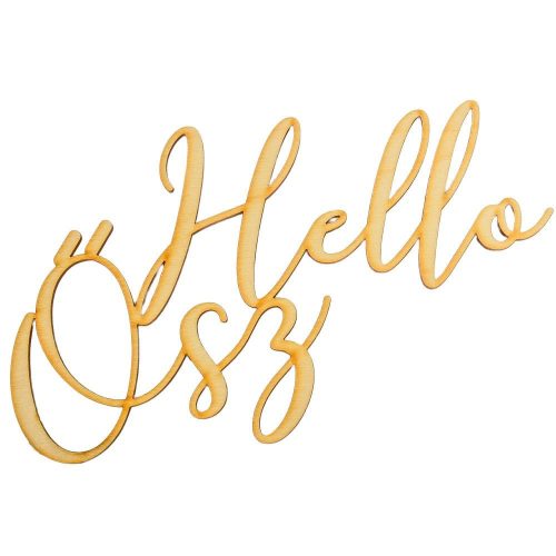 Natúr fa - Hello Ősz felirat 20cm