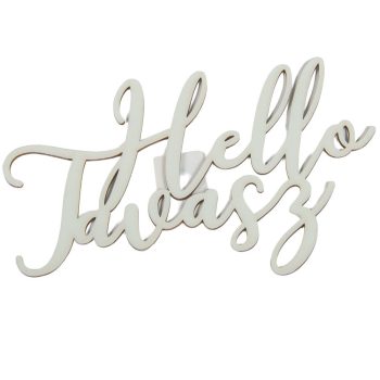 Hello Tavasz írott felirat menta 18cm