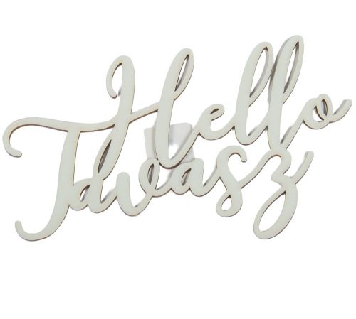 Hello Tavasz írott felirat menta 18cm