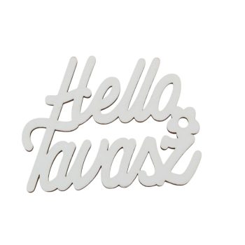 Helló Tavasz felirat fehér 11cm