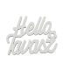 Helló Tavasz felirat fehér 11cm