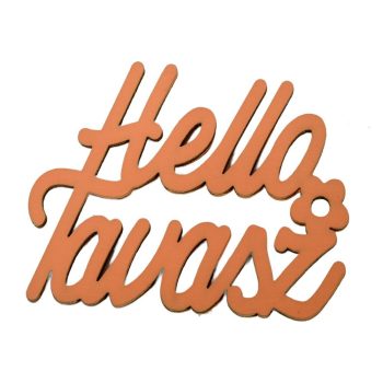 Helló Tavasz felirat lazac 11cm