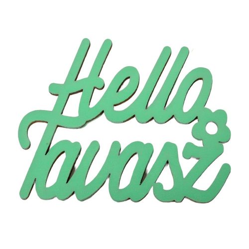 Helló Tavasz felirat menta 11cm