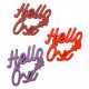 Hello Ősz felirat bíbor színek 5,5cm 3db-os