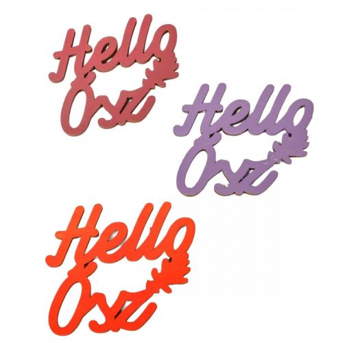 Hello Ősz felirat bíbor színek 8,5cm 3db-os