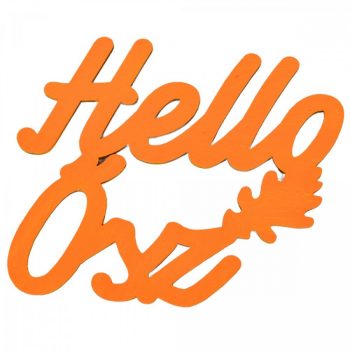 Hello Ősz felirat narancs 11cm