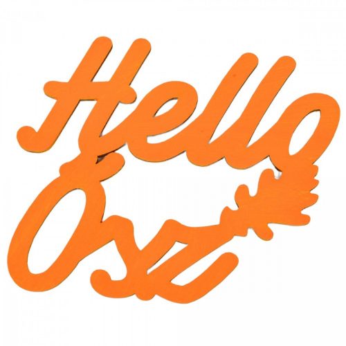 Hello Ősz felirat narancs 11cm