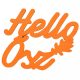 Hello Ősz felirat narancs 11cm