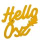 Hello Ősz felirat okker 11cm