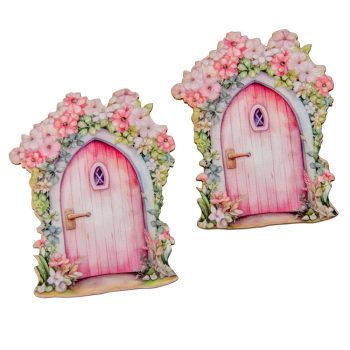   Nyomtatott dekorkarton Tündérajtó Csipkerózsika 9cm 2db-os