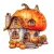 Nyomtatott dekorkarton ház tök tetővel 13,5cm