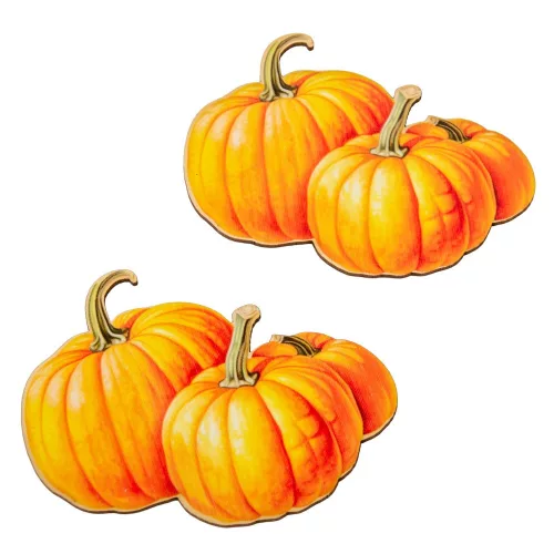 Nyomtatott dekorkarton tökök 9cm 2db-os