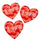 Nyomtatott dekorkarton Szív táblák 7cm 3db-os csomag